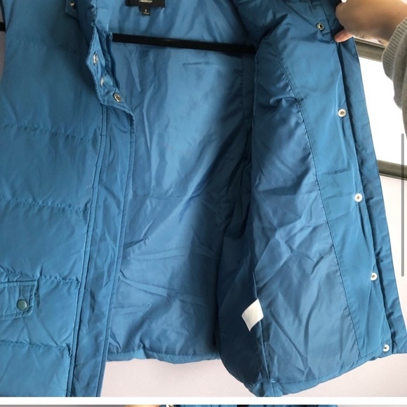 Talbots Womens Vest Small Down Fill Blue Puffer Jacket Zip Outer Wear Pocket - Picture 6 of 9